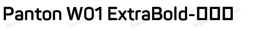 Panton W01 ExtraBold字体转换